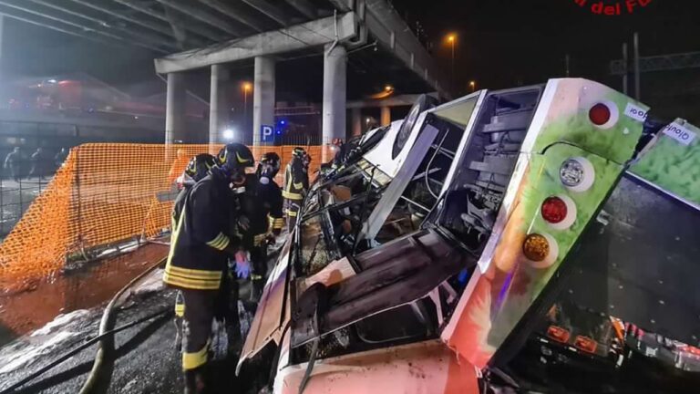 Electric Bus Crash Claims 21 Lives near Venice Italy
