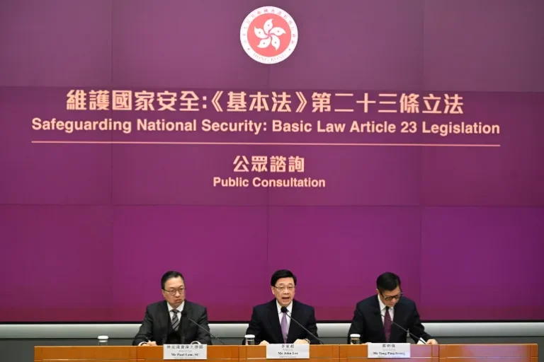 Hong Kong government releases draft new national security law