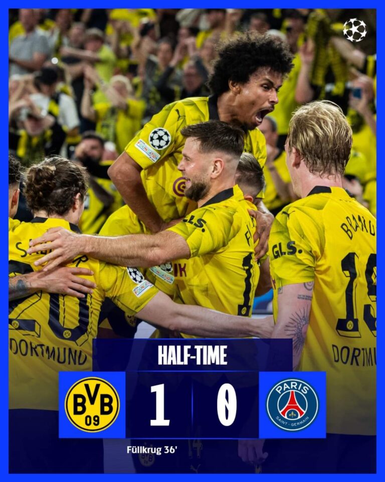 Borussia Dortmund 1-0 PSG: Jadon Sancho stars as Niclas Fullkrug goal gives Dortmund lead in Champions League semi-final tie